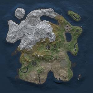 Thumbnail Rust Map: Procedural Map, Size: 3000, Seed: 1832527895, 13 Monuments