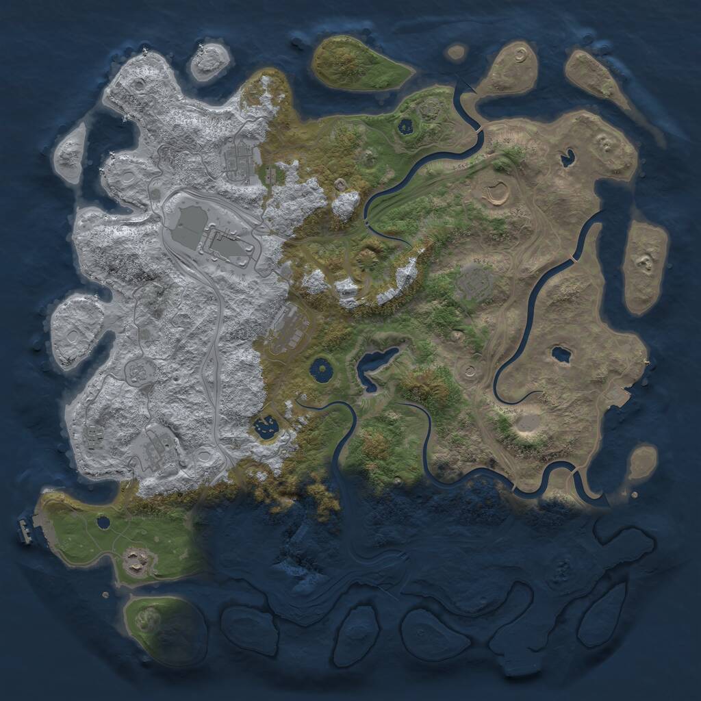 Rust Map: Procedural Map, Size: 4500, Seed: 981811850, 15 Monuments