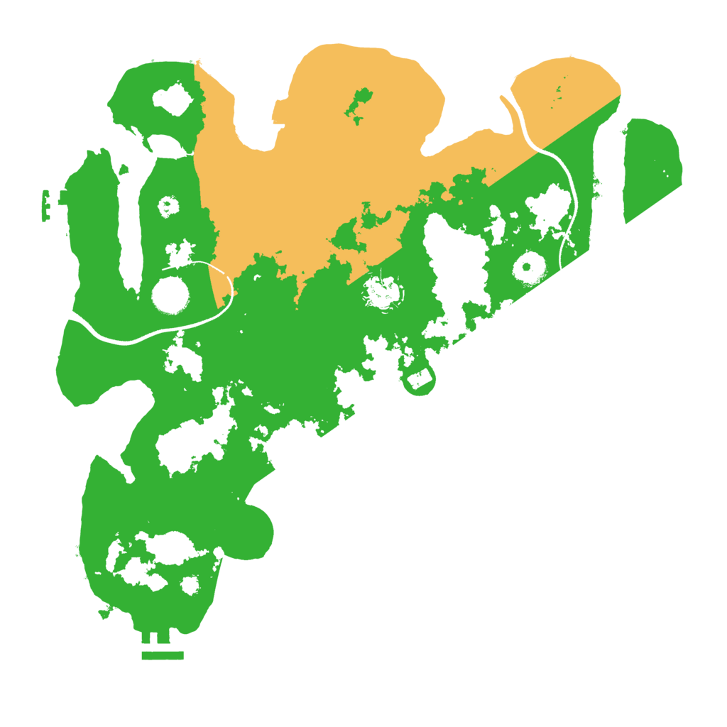 Biome Rust Map: Procedural Map, Size: 3500, Seed: 523232