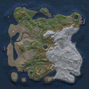 Thumbnail Rust Map: Procedural Map, Size: 3500, Seed: 103059741, 12 Monuments