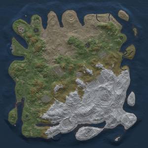 Thumbnail Rust Map: Procedural Map, Size: 4500, Seed: 55245, 18 Monuments