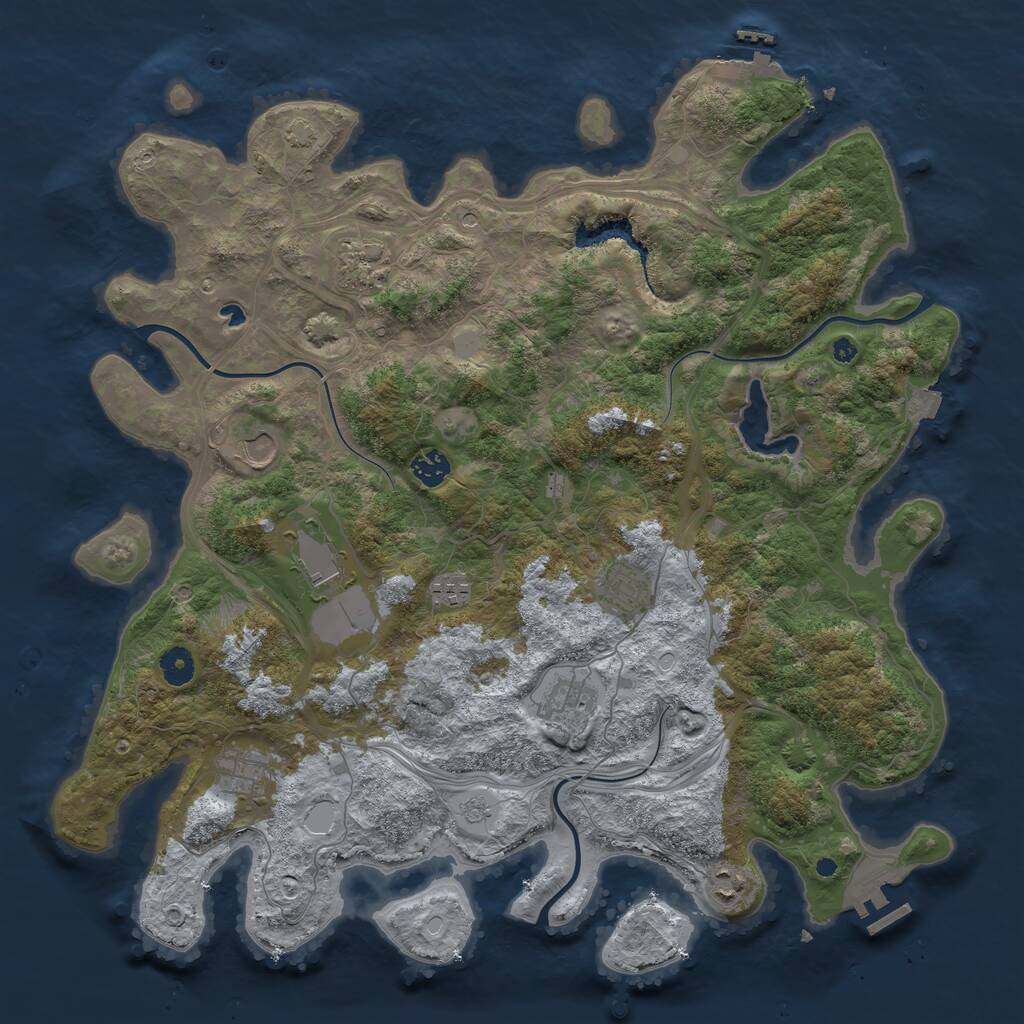 Rust Map: Procedural Map, Size: 4250, Seed: 41137017, 15 Monuments