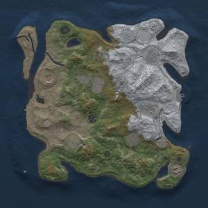 Thumbnail Rust Map: Procedural Map, Size: 3500, Seed: 1774952374, 17 Monuments