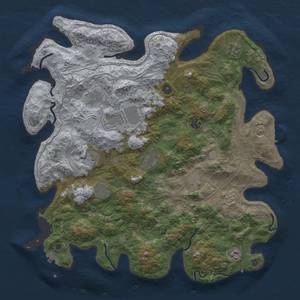 Thumbnail Rust Map: Procedural Map, Size: 4500, Seed: 1117894348, 17 Monuments