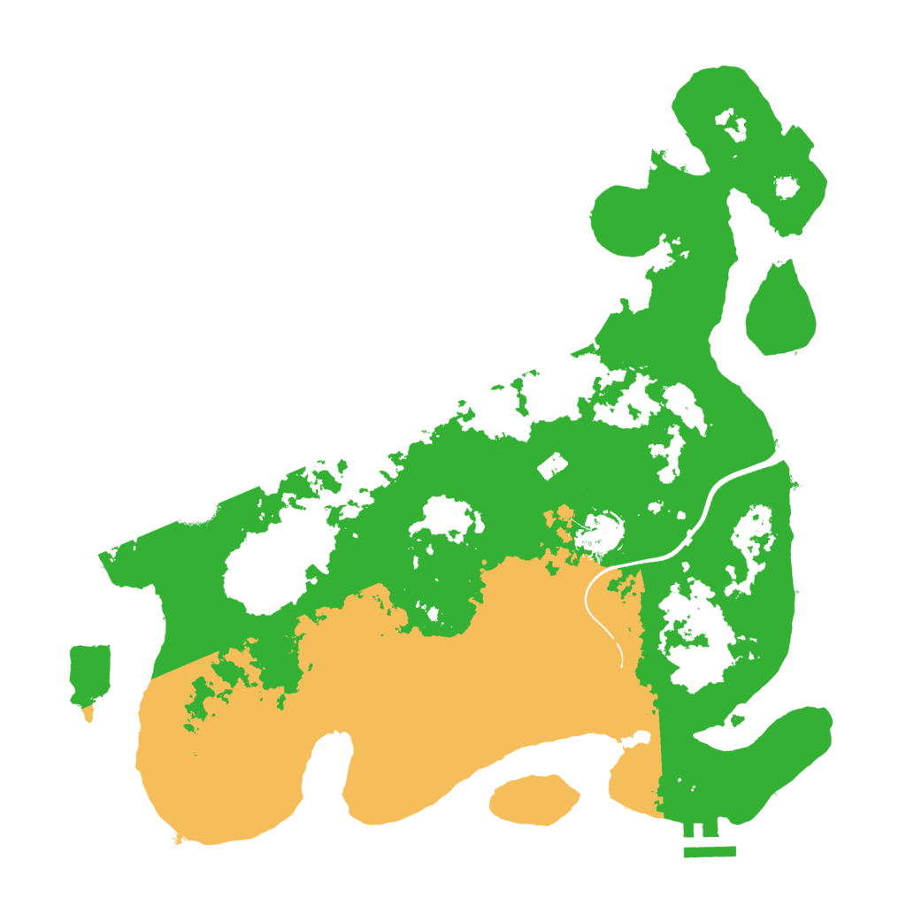 Biome Rust Map: Procedural Map, Size: 3500, Seed: 757397889