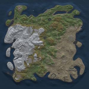 Thumbnail Rust Map: Procedural Map, Size: 4500, Seed: 943452472, 18 Monuments