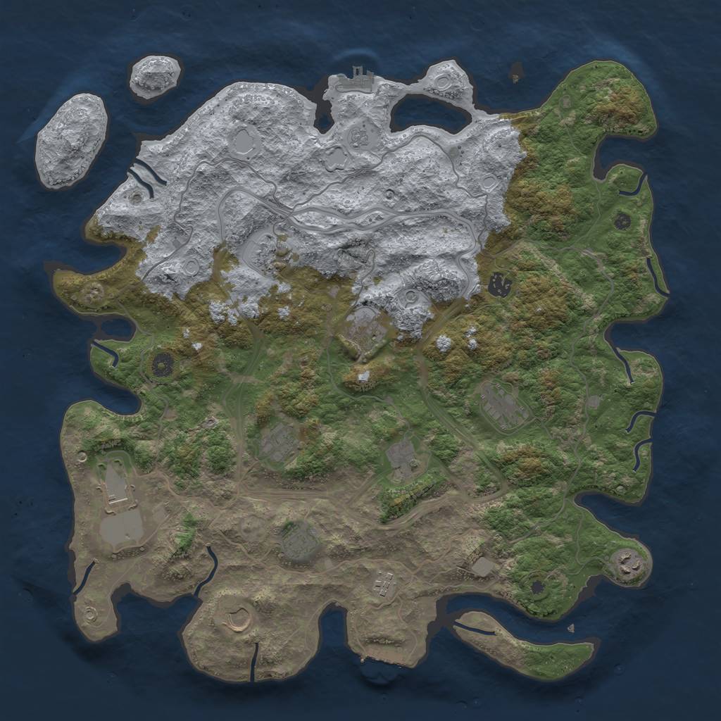 Rust Map: Procedural Map, Size: 4500, Seed: 2023030322, 18 Monuments