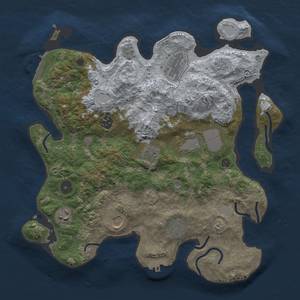 Thumbnail Rust Map: Procedural Map, Size: 3500, Seed: 1258169981, 15 Monuments