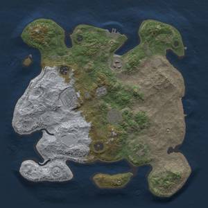 Thumbnail Rust Map: Procedural Map, Size: 3250, Seed: 3223, 13 Monuments