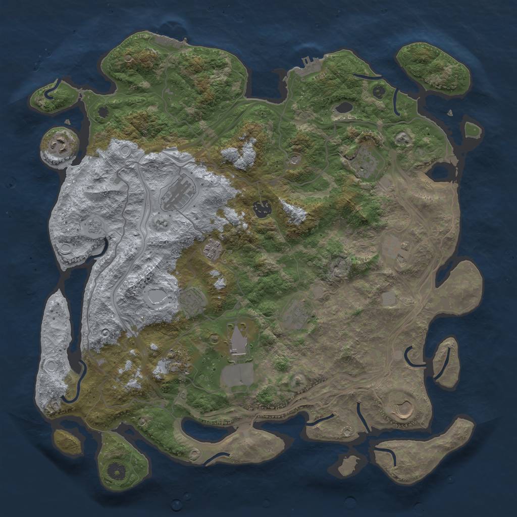 Rust Map: Procedural Map, Size: 4250, Seed: 1588555834, 18 Monuments