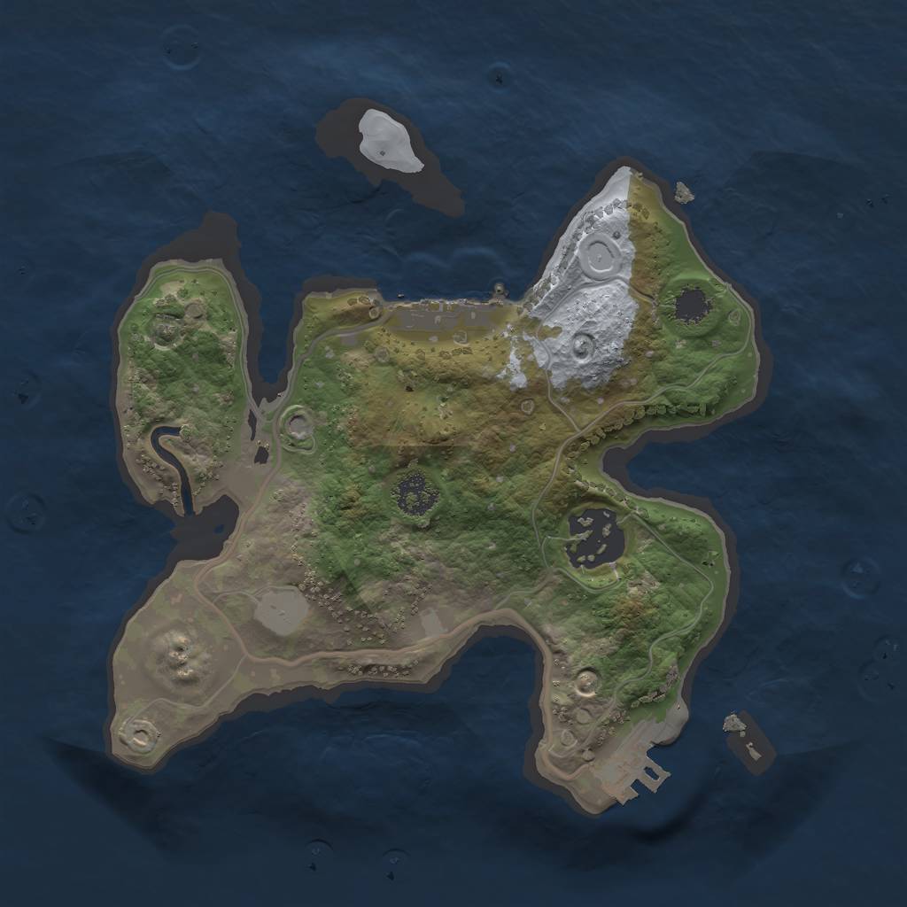 Rust Map: Procedural Map, Size: 2200, Seed: 935384801, 6 Monuments