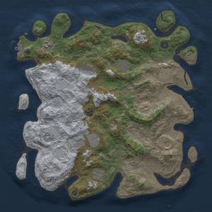 Thumbnail Rust Map: Procedural Map, Size: 3950, Seed: 841122, 17 Monuments