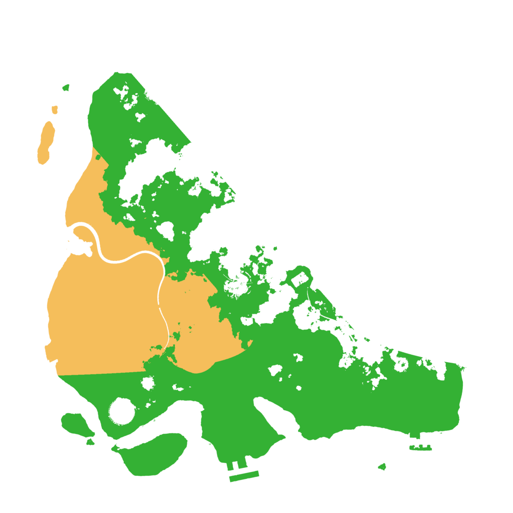 Biome Rust Map: Procedural Map, Size: 3500, Seed: 119650692