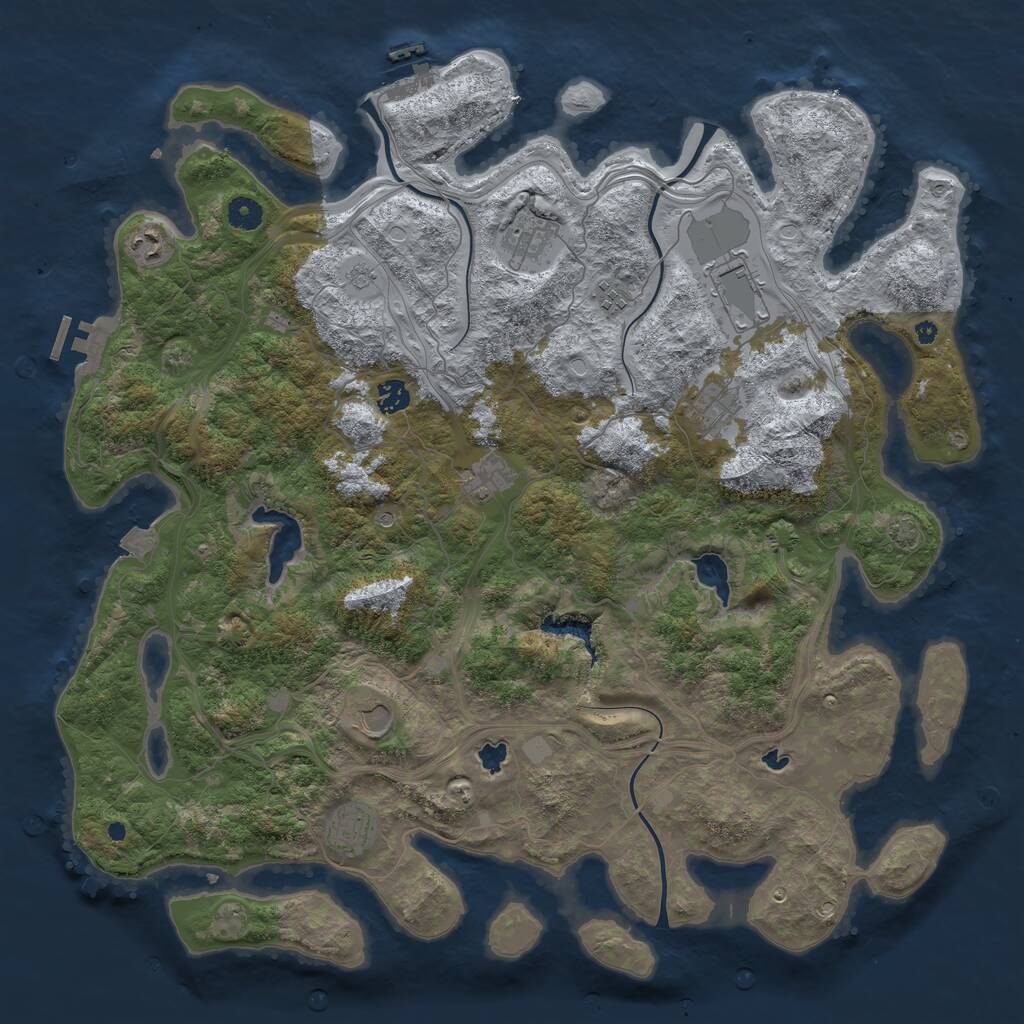 Rust Map: Procedural Map, Size: 4500, Seed: 324619661, 15 Monuments