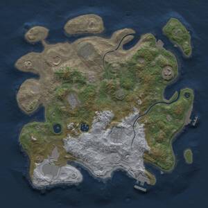 Thumbnail Rust Map: Procedural Map, Size: 3500, Seed: 834953, 14 Monuments