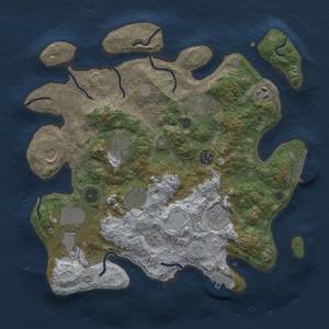 Thumbnail Rust Map: Procedural Map, Size: 3500, Seed: 834953, 16 Monuments