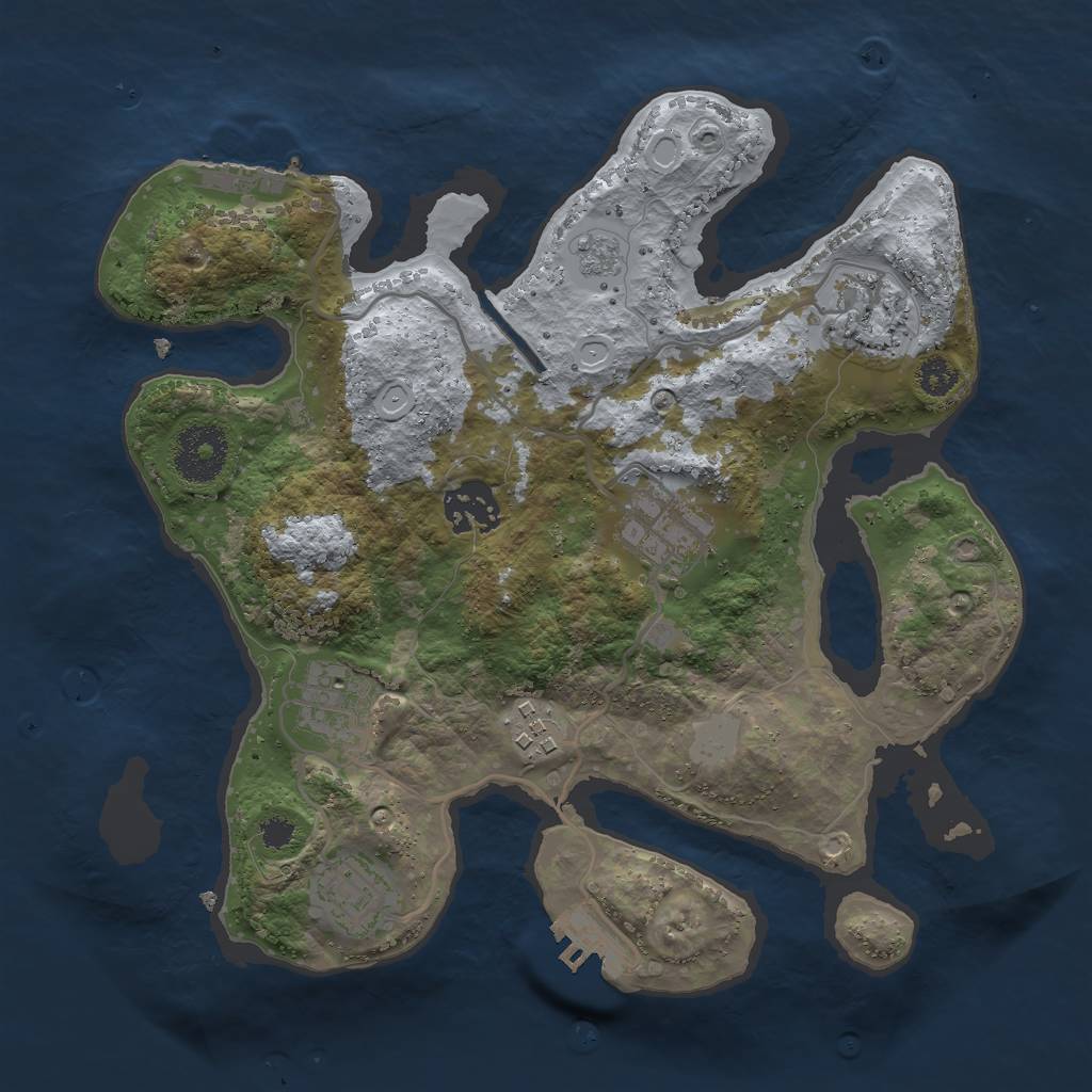 Rust Map: Procedural Map, Size: 2900, Seed: 68854, 12 Monuments