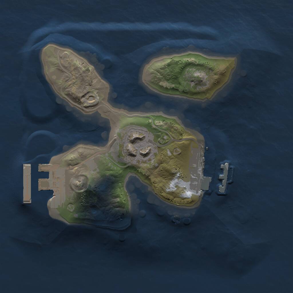 Rust Map: Procedural Map, Size: 1500, Seed: 573859219, 4 Monuments