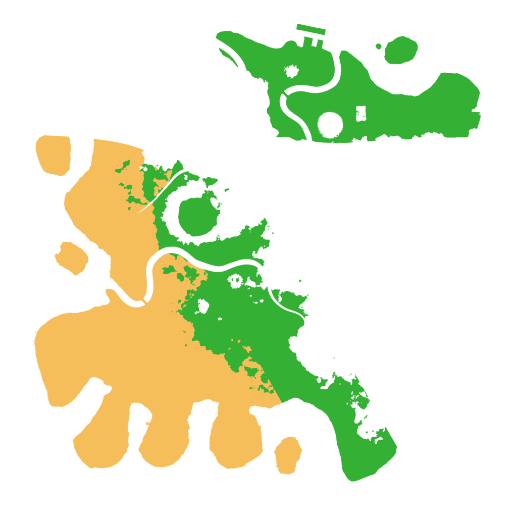 Biome Rust Map: Procedural Map, Size: 3600, Seed: 10203