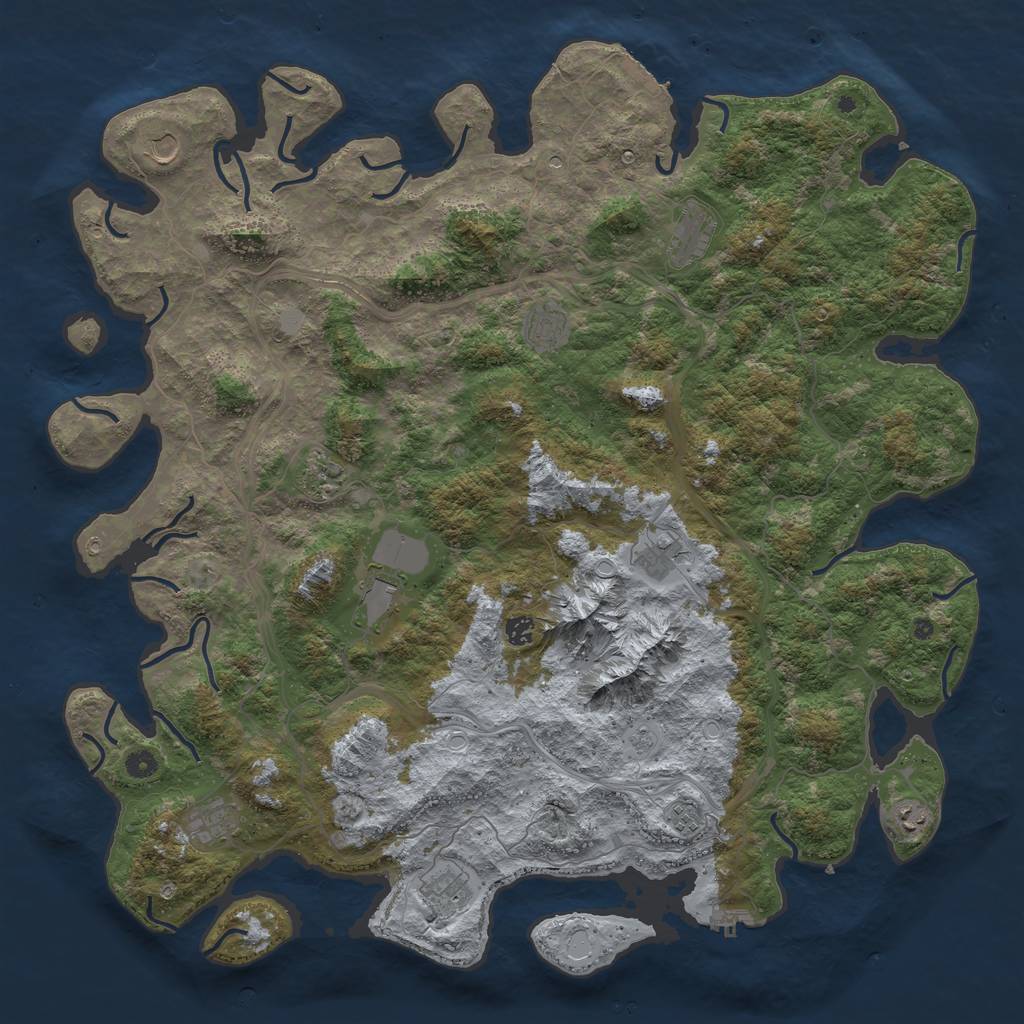 Rust Map: Procedural Map, Size: 5123, Seed: 951103, 18 Monuments