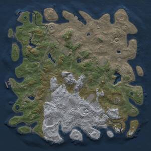 Thumbnail Rust Map: Procedural Map, Size: 5000, Seed: 39986, 17 Monuments