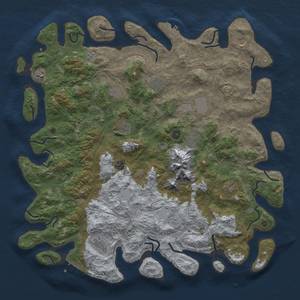 Thumbnail Rust Map: Procedural Map, Size: 5000, Seed: 39986, 18 Monuments