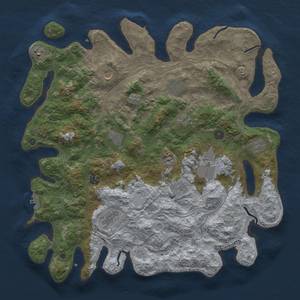 Thumbnail Rust Map: Procedural Map, Size: 4500, Seed: 1312744006, 18 Monuments