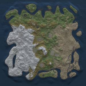 Thumbnail Rust Map: Procedural Map, Size: 4500, Seed: 2342535, 17 Monuments