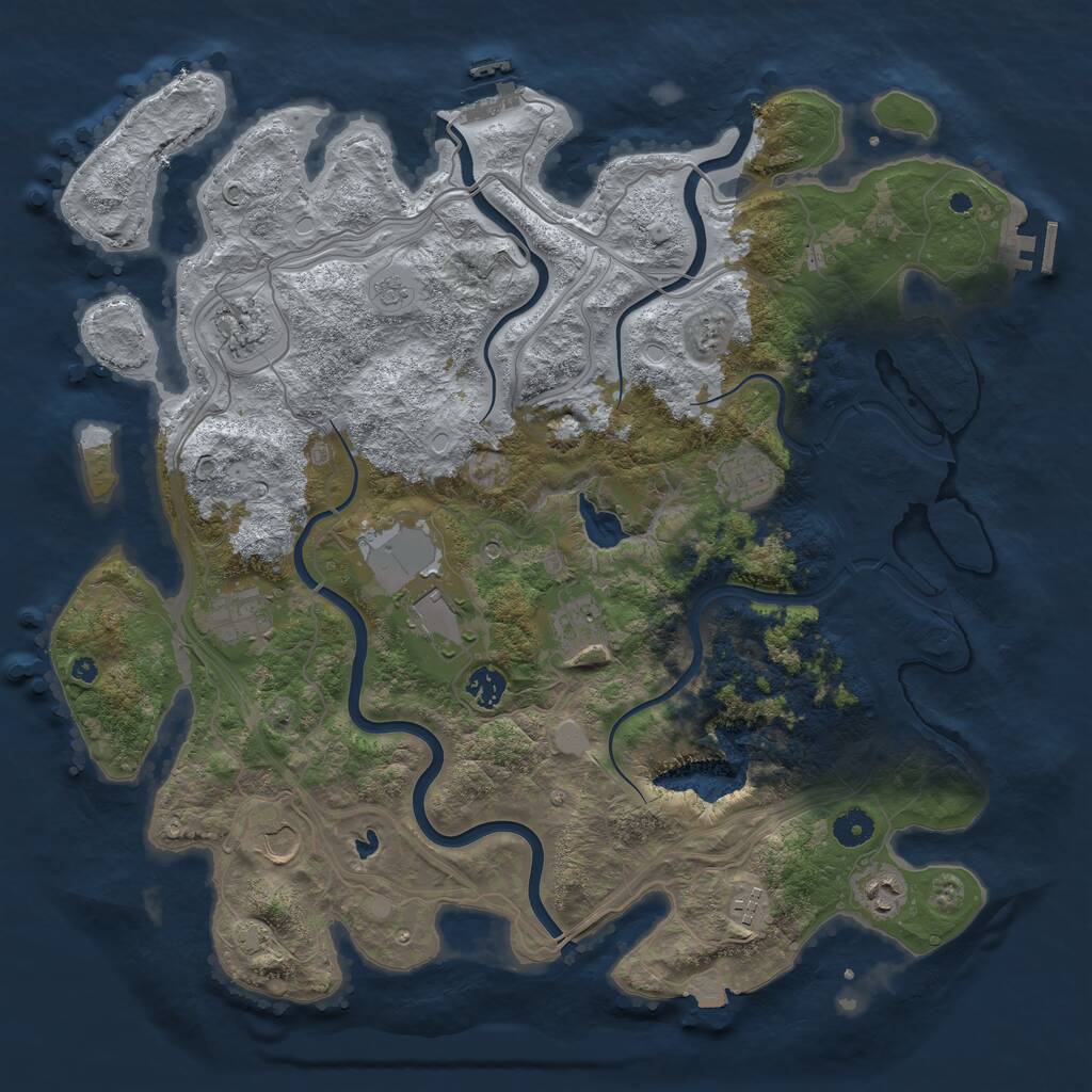 Rust Map: Procedural Map, Size: 4250, Seed: 198348767, 15 Monuments