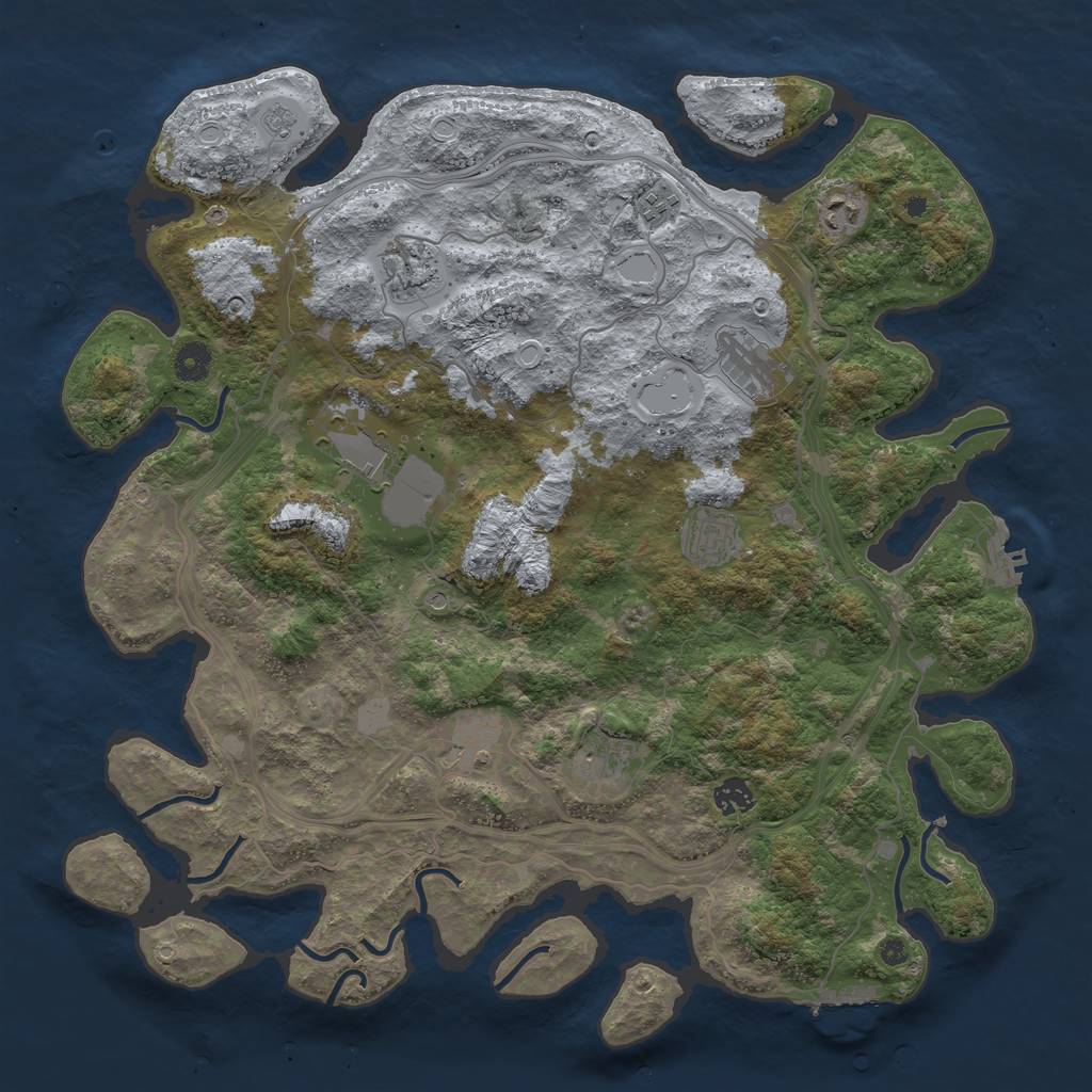 Rust Map: Procedural Map, Size: 4250, Seed: 12545471, 16 Monuments