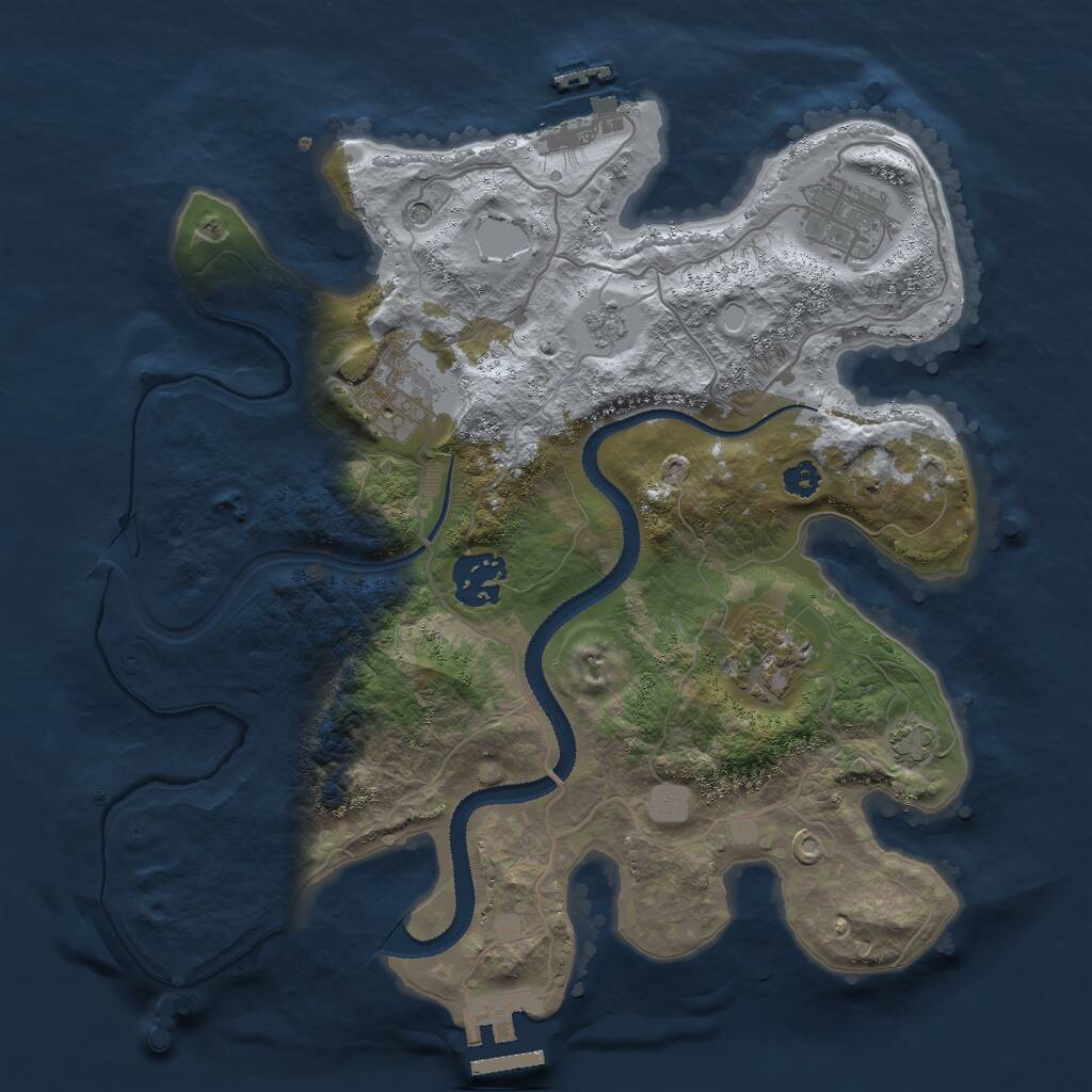 Rust Map: Procedural Map, Size: 3000, Seed: 503644901, 10 Monuments