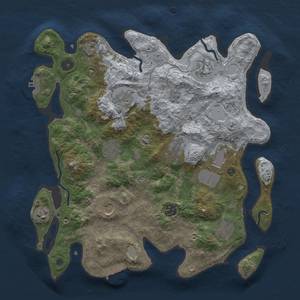 Thumbnail Rust Map: Procedural Map, Size: 3700, Seed: 84582749, 17 Monuments