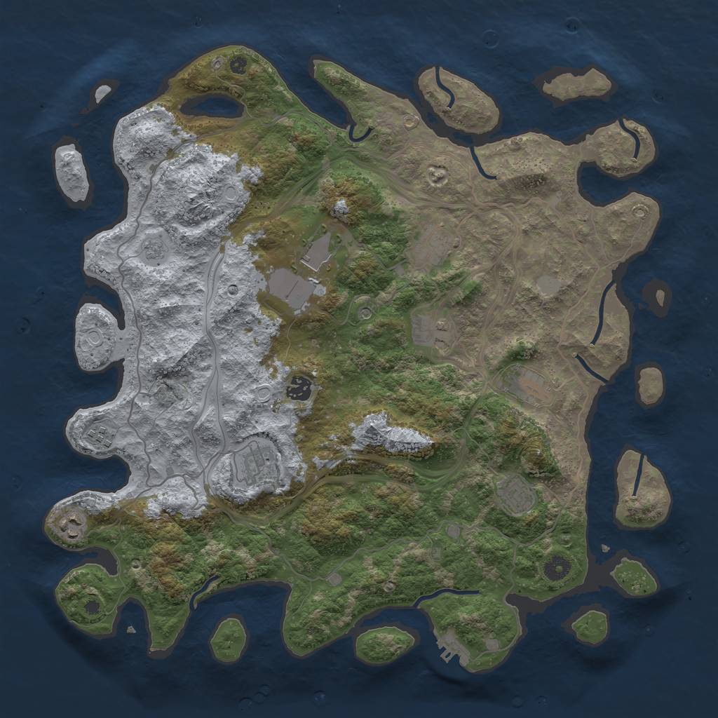 Rust Map: Procedural Map, Size: 4250, Seed: 764592073, 15 Monuments