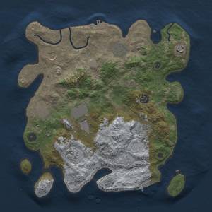 Thumbnail Rust Map: Procedural Map, Size: 3500, Seed: 1111257786, 16 Monuments