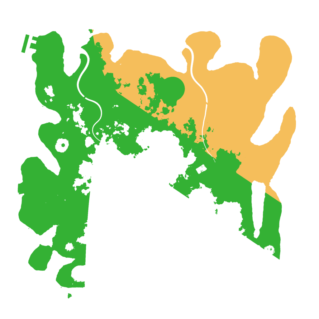 Biome Rust Map: Procedural Map, Size: 3500, Seed: 1579