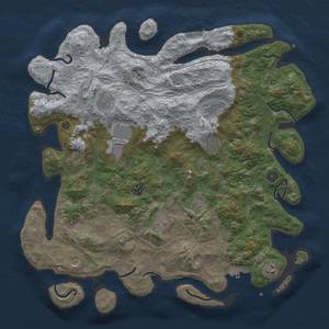 Thumbnail Rust Map: Procedural Map, Size: 4500, Seed: 314748567, 18 Monuments