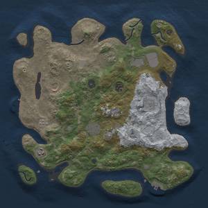 Thumbnail Rust Map: Procedural Map, Size: 3700, Seed: 6184843, 15 Monuments