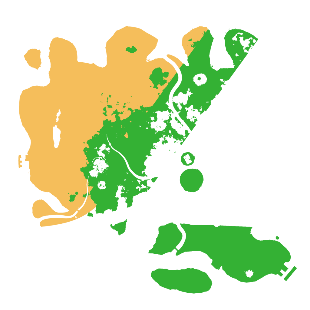 Biome Rust Map: Procedural Map, Size: 3700, Seed: 6184843