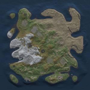 Thumbnail Rust Map: Procedural Map, Size: 3500, Seed: 456489, 16 Monuments