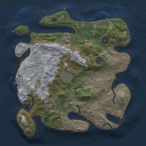 Thumbnail Rust Map: Procedural Map, Size: 3000, Seed: 1944518657, 11 Monuments