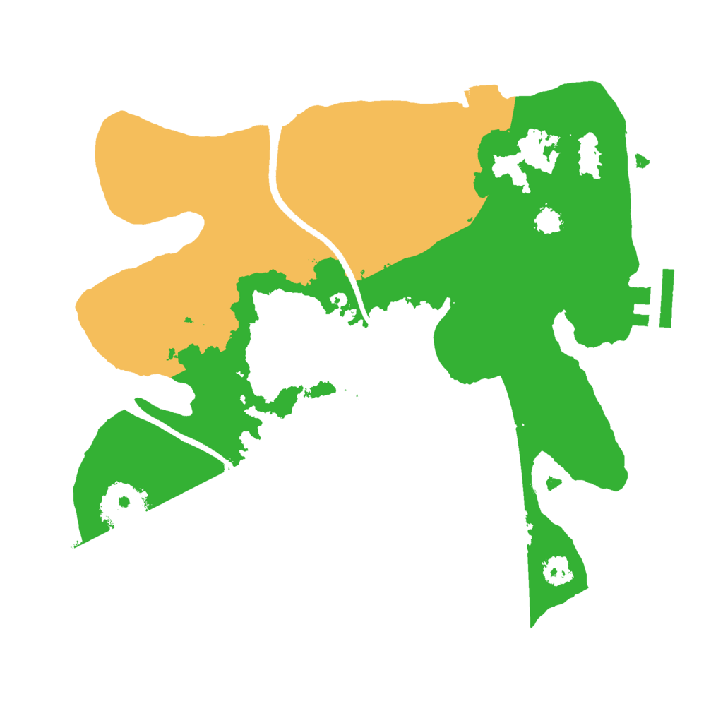 Biome Rust Map: Procedural Map, Size: 2500, Seed: 345143345