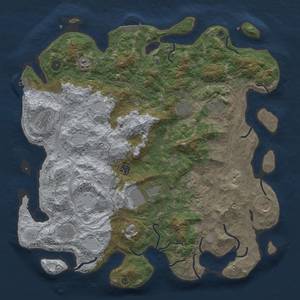 Thumbnail Rust Map: Procedural Map, Size: 4500, Seed: 415333053, 17 Monuments