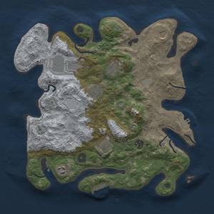 Thumbnail Rust Map: Procedural Map, Size: 3500, Seed: 1038812052, 15 Monuments