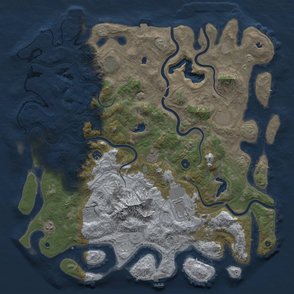 Rust Map: Procedural Map, Size: 5000, Seed: 1538155057, 15 Monuments