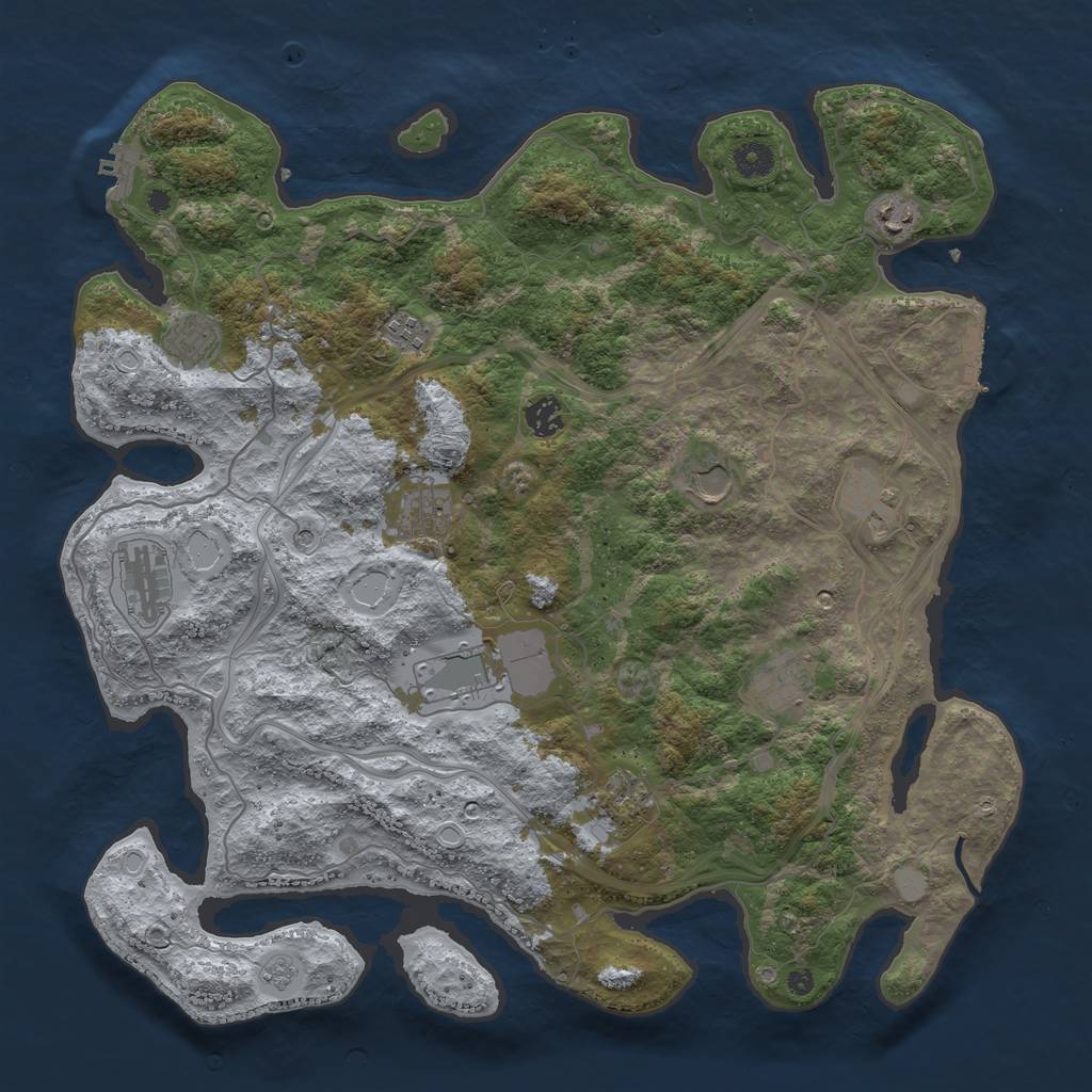 Rust Map: Procedural Map, Size: 4250, Seed: 1559154076, 18 Monuments