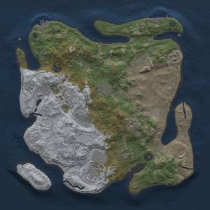 Thumbnail Rust Map: Procedural Map, Size: 3500, Seed: 813679824, 16 Monuments