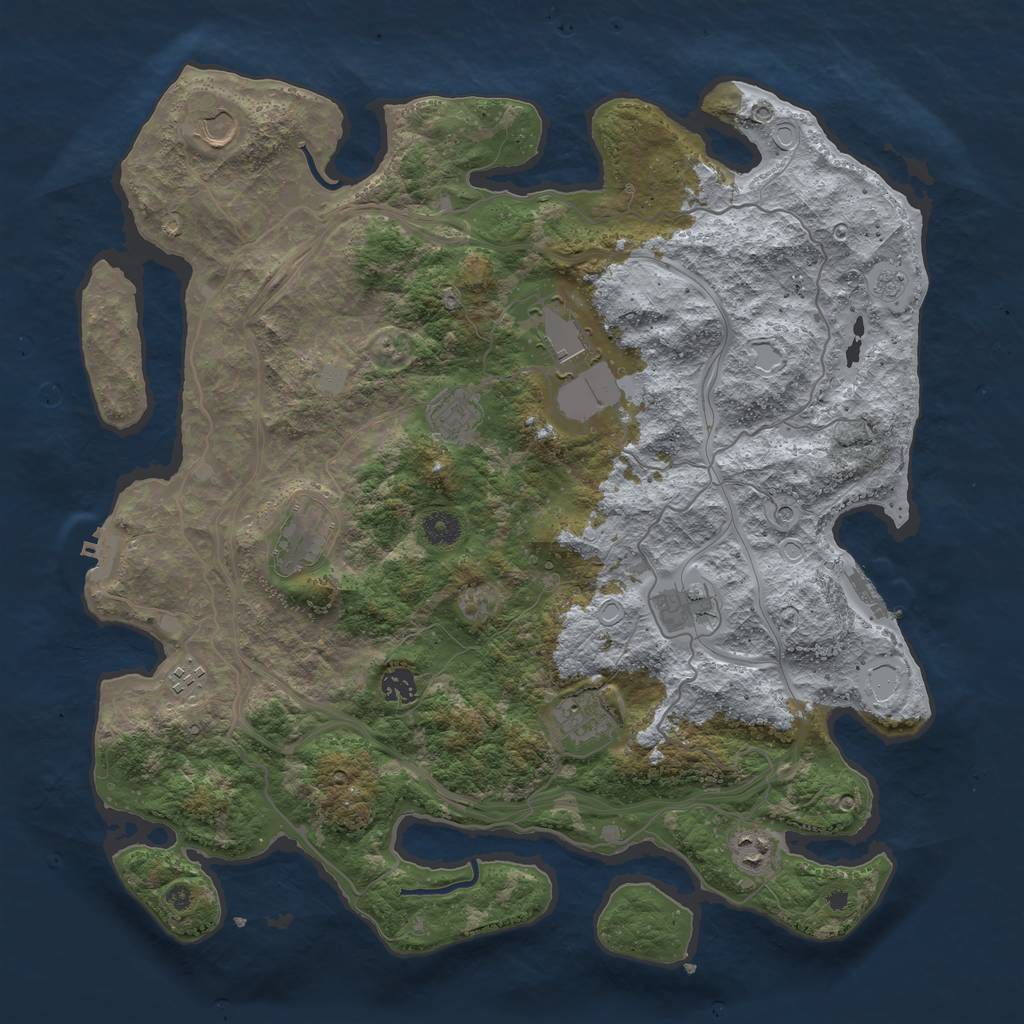Rust Map: Procedural Map, Size: 4250, Seed: 20230303, 16 Monuments