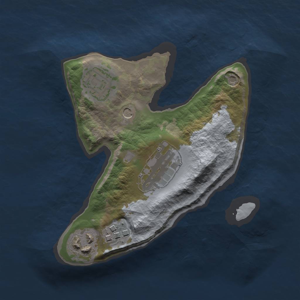 Rust Map: Barren, Size: 1900, Seed: 5403630, 7 Monuments