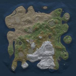 Thumbnail Rust Map: Procedural Map, Size: 3500, Seed: 1643934352, 16 Monuments