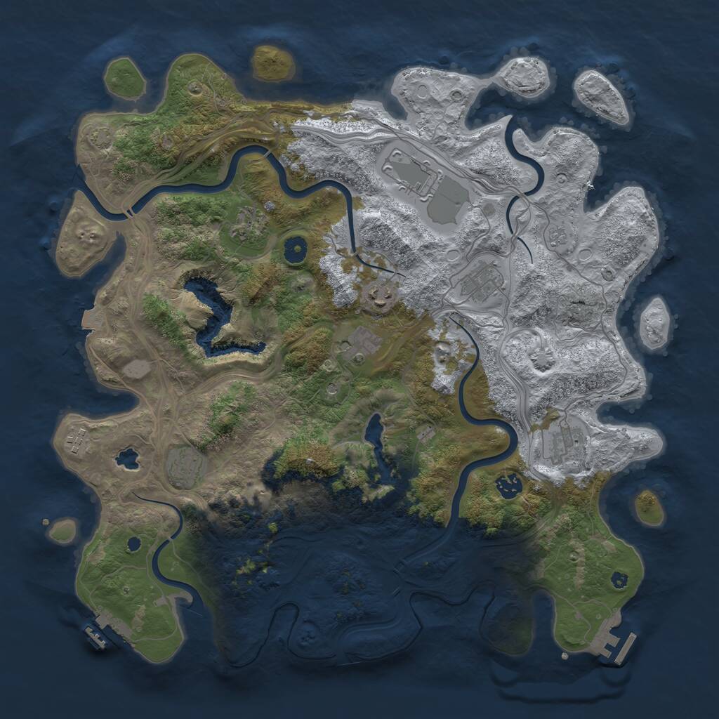 Rust Map: Procedural Map, Size: 4250, Seed: 701839857, 15 Monuments